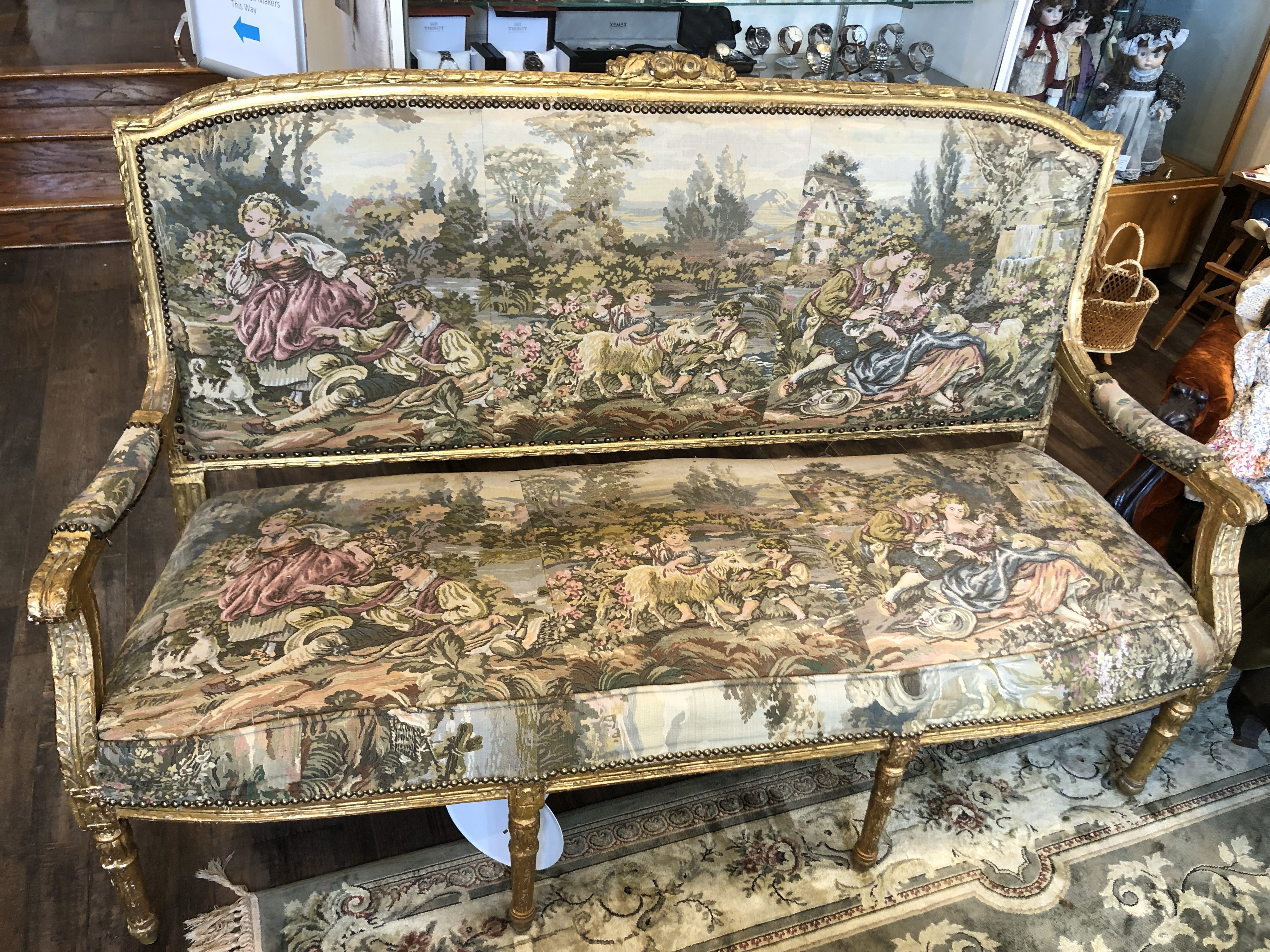 Settee with chair